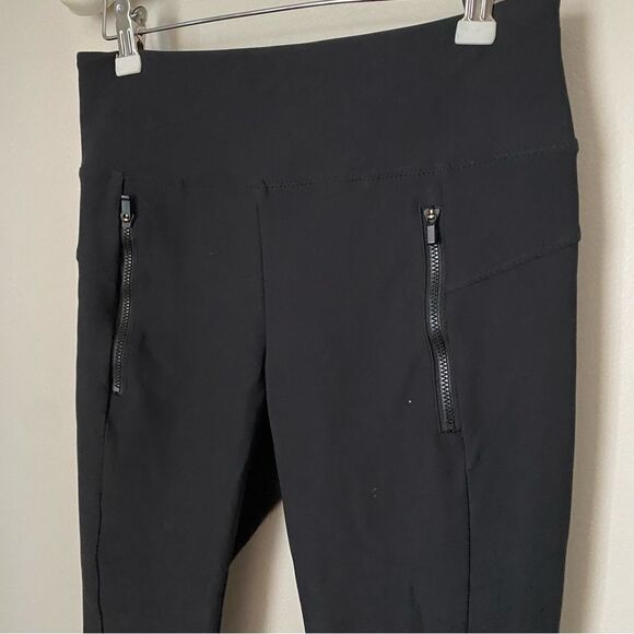 Athleta Leggings Black Zipper Pockets Athleisure athletic Casual neutral comfy - Picture 2 of 9